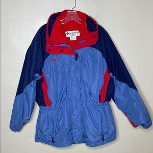 COLUMBIA Blue & Red 90’s Color Block BOLDA NOVA Waterproof Vtg Ski Jacket Large
